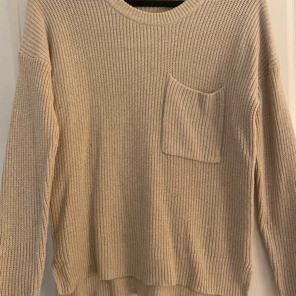 Madewell tan pullover sweater